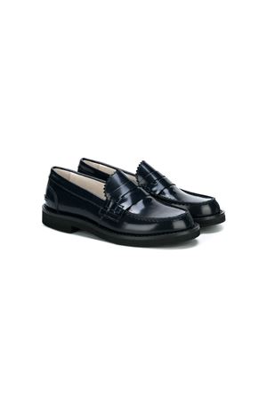 Navy blue leather loafers MONTELPARE TRADITION KIDS | MT1980102